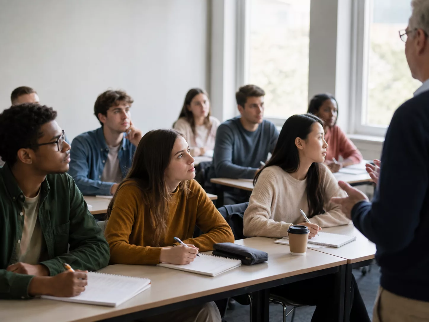 Fotografía institucional genérica de estudiantes en clase